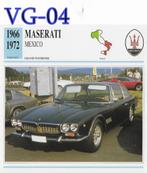 VG4 Autokaart Maserati Mexico ( 1966 - 1972), Ophalen of Verzenden, Zo goed als nieuw, Auto's