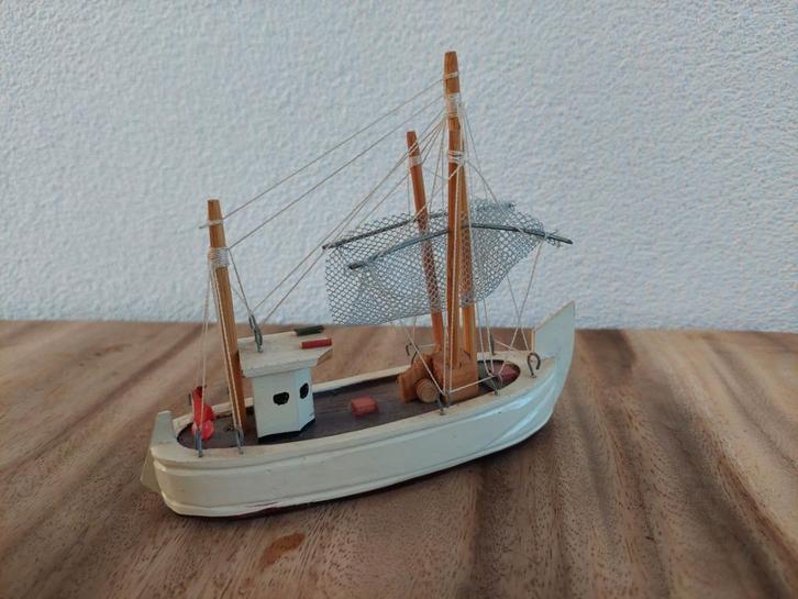 Vintage vissersbootje, Verzamelen, Scheepvaart, Gebruikt, Schaalmodel, Ophalen of Verzenden