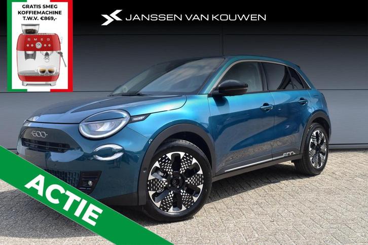 Fiat 600e La Prima 54 kWh Lederen Bekleding Massage Functie, Auto's, Fiat, Bedrijf, Te koop, 600E, ABS, Achteruitrijcamera, Adaptive Cruise Control