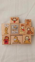 9 Garfield Houten Stempels - Rubber Stampede, Hobby en Vrije tijd, Ophalen of Verzenden, Nieuw, Houten stempel