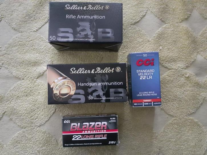 4 lege munitiedoosjes, Verzamelen, Militaria | Algemeen, Overige soorten, Hulzen of Bodemvondsten, Nederland, Ophalen of Verzenden