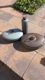 Antieke Warmwaterkruiken Set van 3 - Vintage Decoratie, Ophalen of Verzenden