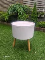 Bijzettafel/ nachtkastje roze, Huis en Inrichting, Ophalen, Minder dan 55 cm, Gebruikt, Rond