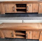 Tv kast 175 x 50.5 x 53 massief hout, Huis en Inrichting, Kasten | Televisiemeubels, 150 tot 200 cm, Ophalen of Verzenden, Zo goed als nieuw