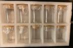 Nieuwe set 10 glazen voorraadpotjes 280 ml met bamboedeks, Huis en Inrichting, Keuken | Potten en Pannen, Ophalen, Nieuw, Glas