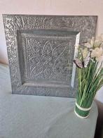 Plateau zinc 40x40, Huis en Inrichting, Woonaccessoires | Dienbladen, Ophalen of Verzenden, Gebruikt, Vierkant, Overige materialen