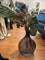 Mooie vaas met kunstbloemen, Huis en Inrichting, Ophalen, Overige kleuren, Minder dan 50 cm, Glas