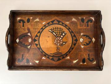 Exclusief en sierlijk art deco dienblad, ingelegd hout,1920s beschikbaar voor biedingen