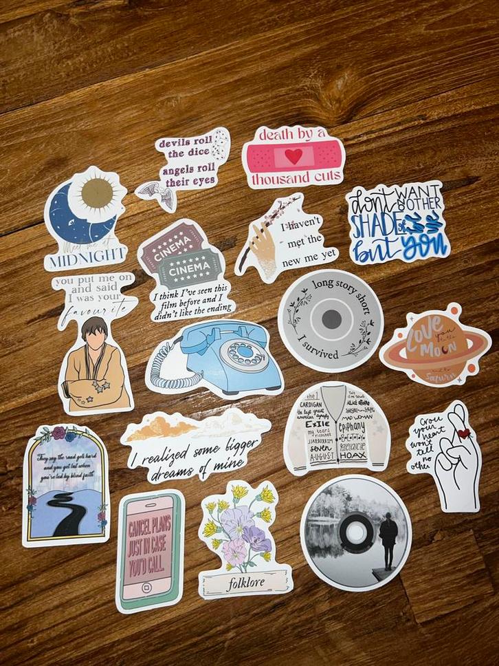 Taylor Swift Sticker Set - Eras Tour!, Hobby en Vrije tijd, Stickers en Plaatjes, Nieuw, Meerdere stickers, Ophalen of Verzenden