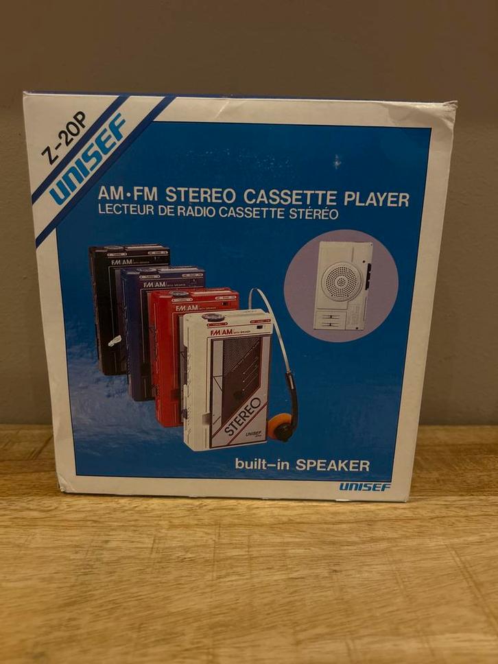 Unisef Z-20P AM/FM Cassettespeler - Nieuw in Doos!, Audio, Tv en Foto, Walkmans, Discmans en Minidiscspelers, Walkman, Ophalen of Verzenden