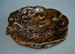Jugendstil ​Art Nouveau Brons Schaal Naakte Vrouw met Fakkel, Antiek en Kunst, Ophalen of Verzenden