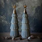 Houten kerstboom grijs met "streepjes", Ophalen of Verzenden