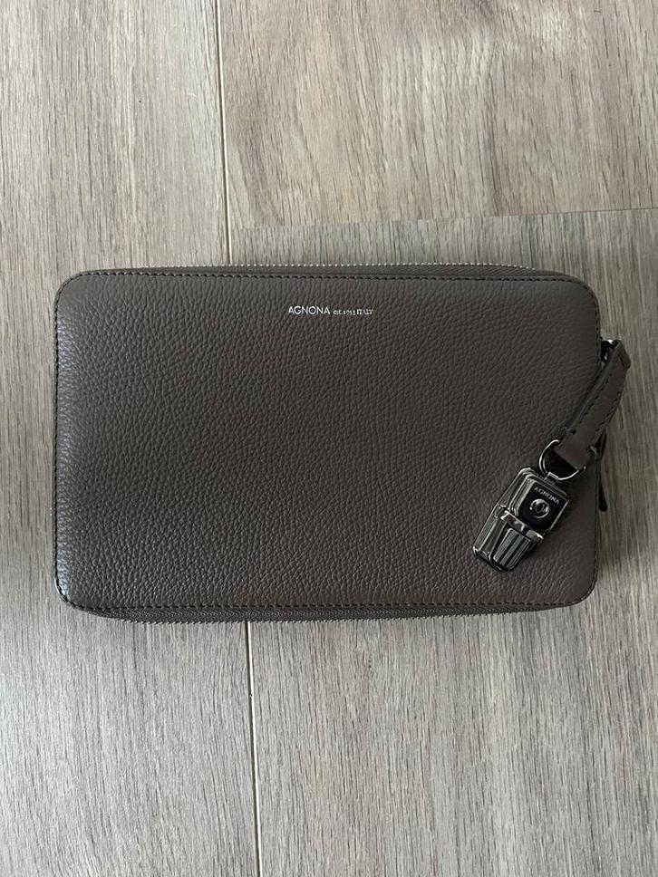 Leren portemonnee van Agnona met slot, Sieraden, Tassen en Uiterlijk, Portemonnees, Zo goed als nieuw, Ophalen of Verzenden