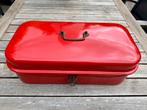Vintage Emaille Broodtrommel - Rood, Antiek en Kunst, Antiek | Emaille, Ophalen