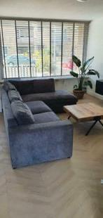 Hoekbank antraciet, Ophalen, Gebruikt, Stof, Luxe