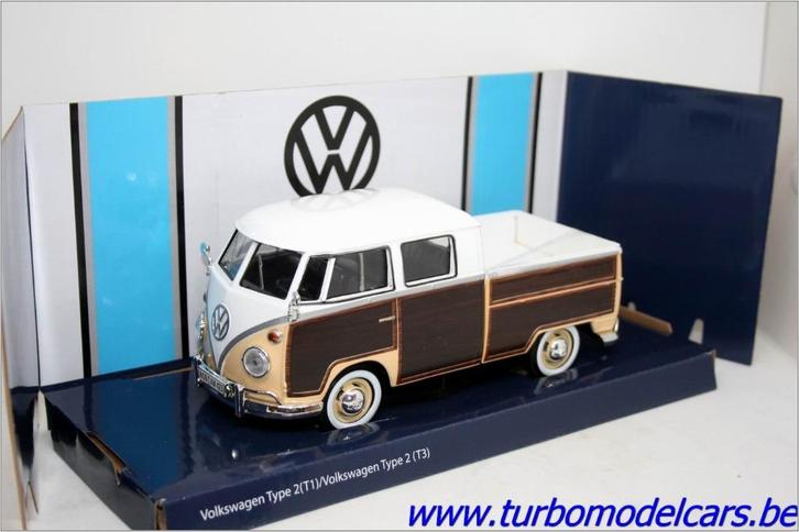 VW T1 Pick Up  bruin 1/24 Motormax, Hobby en Vrije tijd, Modelauto's | 1:24, Nieuw, Auto, Motormax, Verzenden