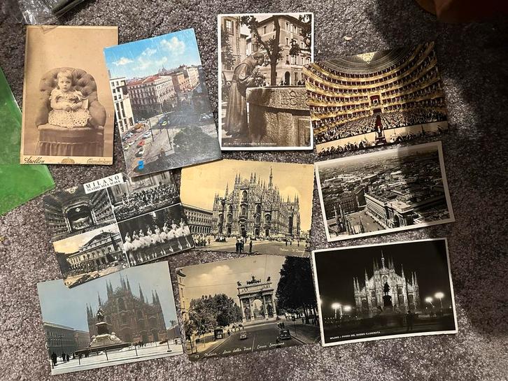Vintage Ansichtkaarten Milaan, Verzamelen, Ansichtkaarten | Buitenland, Gelopen, Italië, 1940 tot 1960, Ophalen of Verzenden
