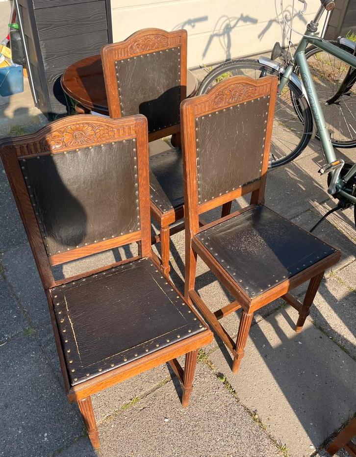 ZES STUKS! Antieke eetkamerstoelen voor een kleine prijs., Antiek en Kunst, Antiek | Meubels | Stoelen en Banken, Ophalen