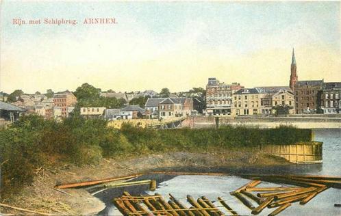 (377-639-037) Arnhem Rijn met Schipbrug, Verzamelen, Ansichtkaarten | Nederland, Gelderland, Verzenden