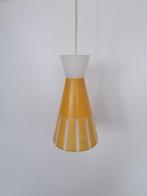 fifties glazen hanglamp in de vorm van diabolo org ophanging, Antiek en Kunst, Ophalen of Verzenden