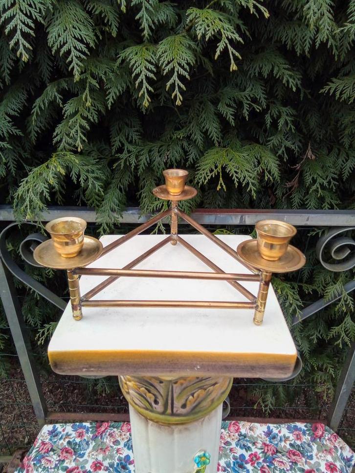 Koperen kandelaar., Antiek en Kunst, Antiek | Kandelaars, Koper of Brons, Ophalen of Verzenden