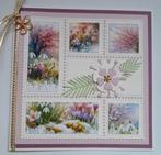 Postzege kaart  met bloemen, Ophalen of Verzenden, Zo goed als nieuw, Overige thema's