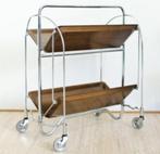 Bremshey gerlinol dinett opvouwbare trolley in walnut look, Metaal of Aluminium, Vintage, Zo goed als nieuw, 60 cm of meer