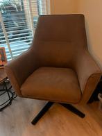 Bruine draai fautuil, Huis en Inrichting, Fauteuils, Ophalen, Minder dan 75 cm, Zo goed als nieuw, Stof