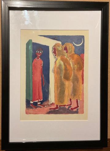 Kees Van Dongen - Originele houtsnede ‘De echtgenoten’ 1955 beschikbaar voor biedingen