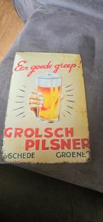 Metalen Reclamebord Grolsch Pilsener, Verzenden
