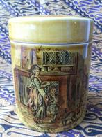 Mooie oude dekselpot uit Engeland van Crown Devon porselein.