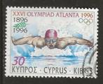 Cyprus 24, zwemmen olympische spelen, Postzegels en Munten, Postzegels | Europa | Overig, Overige landen, Verzenden, Gestempeld