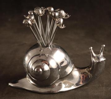 Art Deco set met cocktailprikkers  beschikbaar voor biedingen