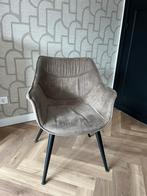 Beige suede look stoel, Huis en Inrichting, Stoelen, Ophalen, Overige kleuren, Eén
