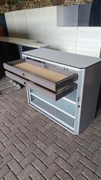 Halfhoge metalen roldeurkast, gereedschapkast, Huis en Inrichting, Kasten | Roldeurkasten en Archiefkasten, Gebruikt, 100 tot 150 cm
