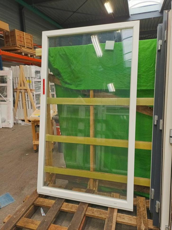 Kunststof Vast kozijn  b117,5 x h203,5 cm Wit  -2107-, Doe-het-zelf en Verbouw, Kozijnen en Schuifpuien, Zo goed als nieuw, Raamkozijn