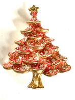Vintage Kerstboon broche, Overige materialen, Verzenden, Minder dan 4 cm, Zo goed als nieuw
