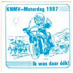 Sticker motor KNMV motordag 1987, Verzenden, Zo goed als nieuw, Bedrijf of Vereniging