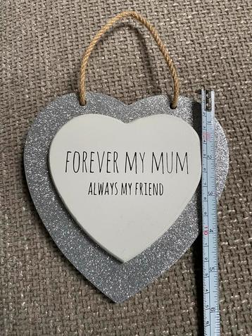 Hartje tegel tegeltje Decoratie tekst mama Forever My Mum beschikbaar voor biedingen
