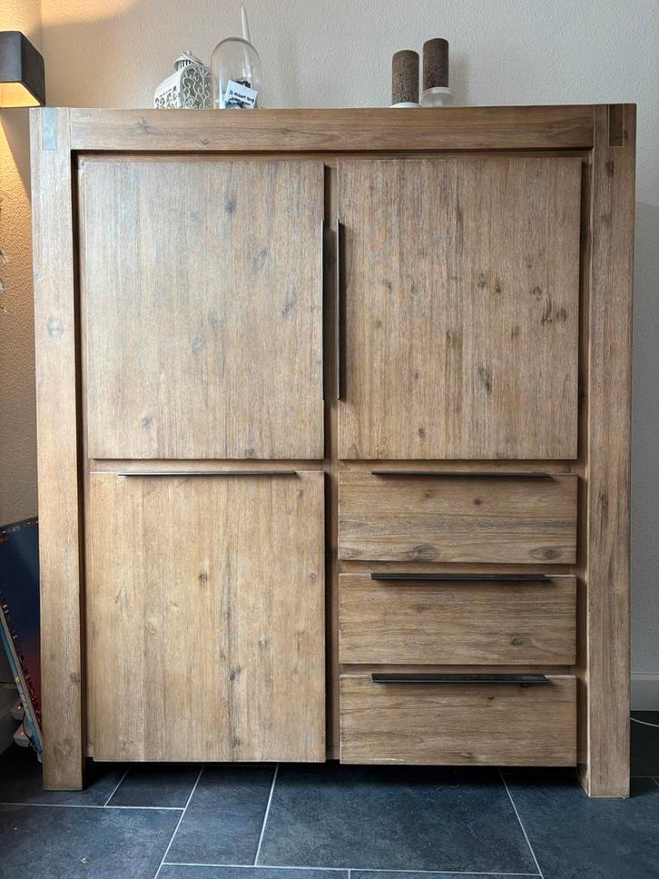 Bergkast met deuren en lades - Veel opbergruimte!, Huis en Inrichting, Kasten | Buffetkasten, Zo goed als nieuw, 100 tot 150 cm