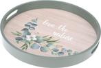 Dienblad Love the Nature, Verzenden, Nieuw, Rond, Hout