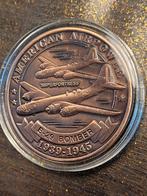Bronze coin, american airpower B29, bomber, Ophalen of Verzenden, Brons
