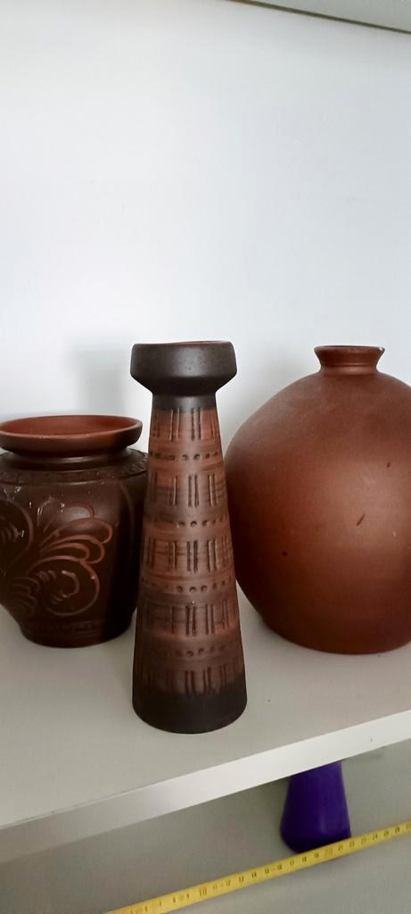 Vintage Aardewerk Vazen Set, Antiek en Kunst, Antiek | Vazen, Ophalen of Verzenden