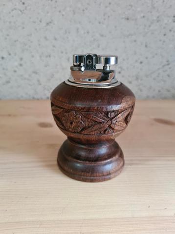 Vintage Houten Tafel Aansteker beschikbaar voor biedingen