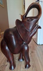 Mahoniehout olifant nijlpaard, Antiek en Kunst, Ophalen