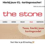 The stone €5 korting, Eén persoon, Kortingsbon, Overige typen