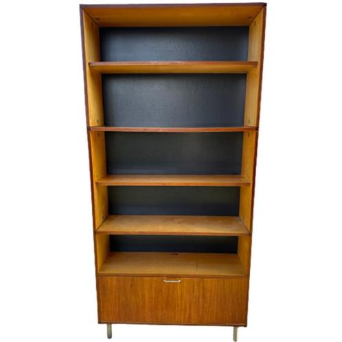 Pastoe Mid-Century Bruine Boekenkast, Huis en Inrichting, Kasten | Boekenkasten, Gebruikt, 50 tot 100 cm, 150 tot 200 cm, 25 tot 50 cm