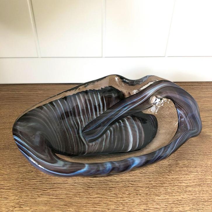 Glazen Schaal met Uniek Design Willinger, Antiek en Kunst, Antiek | Glas en Kristal, Ophalen of Verzenden