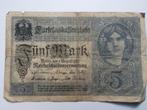 5 mark bankbiljet uit 1917 oude bankbiljet, Postzegels en Munten, Bankbiljetten | Europa | Niet-Eurobiljetten, Ophalen of Verzenden