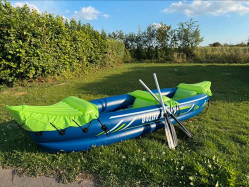 Opblaasbare kajak 2 persoons, Watersport en Boten, Kano's, Zo goed als nieuw, Kajak, Twee personen, Opblaasbaar, Met peddels, Ophalen of Verzenden